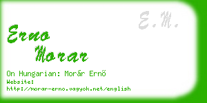 erno morar business card